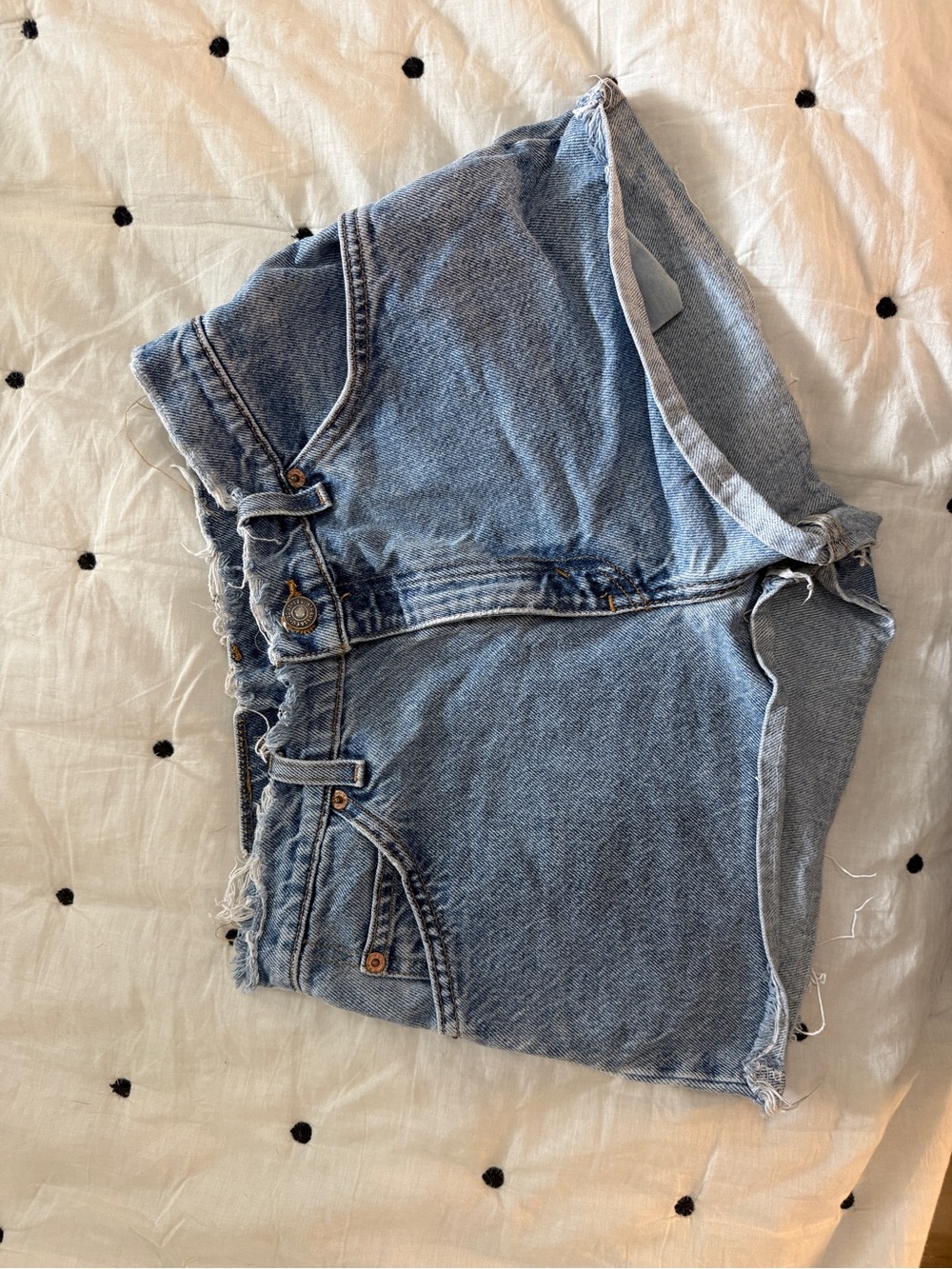 Vintage 501 Levi's Medium Blue High-Rise Denim Cutoff Shorts